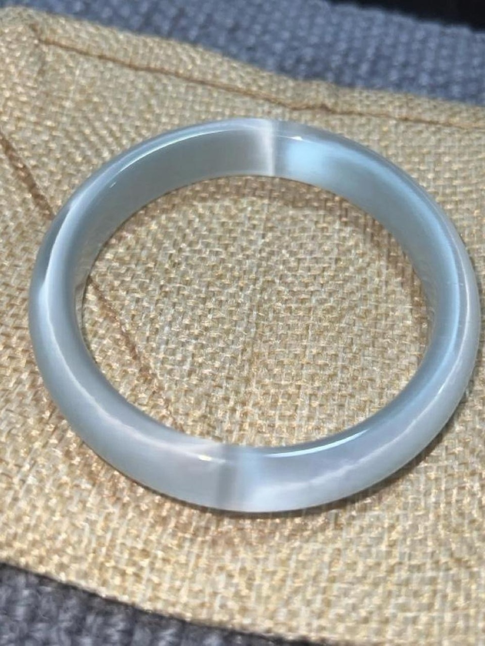 White Cat Eye Bangle bracelet